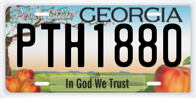 GA license plate PTH1880