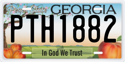 GA license plate PTH1882