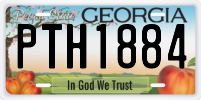 GA license plate PTH1884