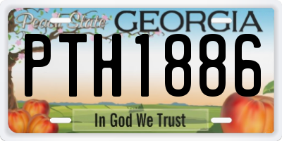 GA license plate PTH1886