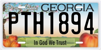 GA license plate PTH1894