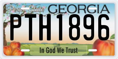 GA license plate PTH1896