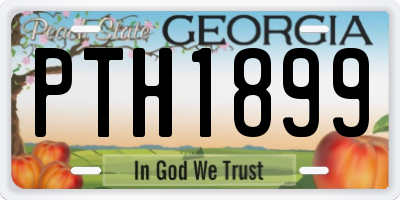 GA license plate PTH1899