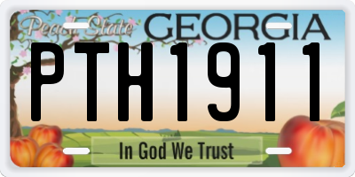 GA license plate PTH1911