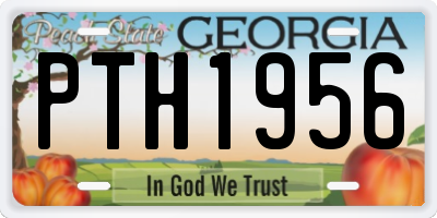 GA license plate PTH1956