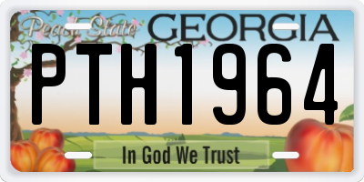 GA license plate PTH1964