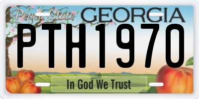 GA license plate PTH1970