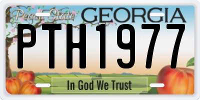 GA license plate PTH1977