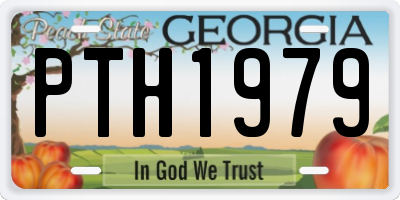 GA license plate PTH1979