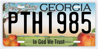 GA license plate PTH1985