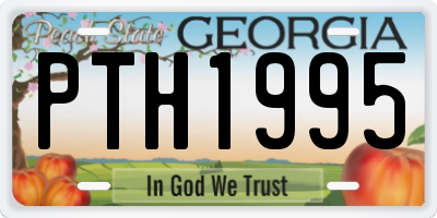 GA license plate PTH1995