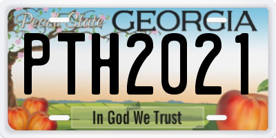 GA license plate PTH2021