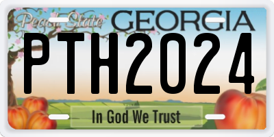 GA license plate PTH2024