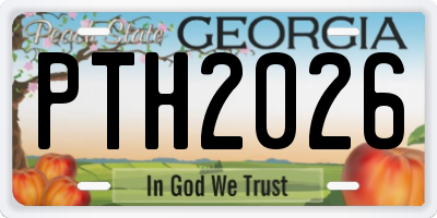 GA license plate PTH2026