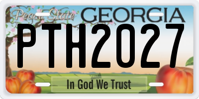 GA license plate PTH2027