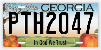 GA license plate PTH2047