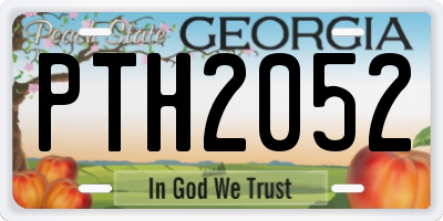 GA license plate PTH2052