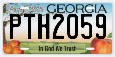 GA license plate PTH2059