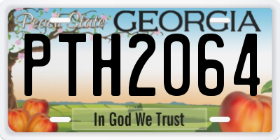 GA license plate PTH2064