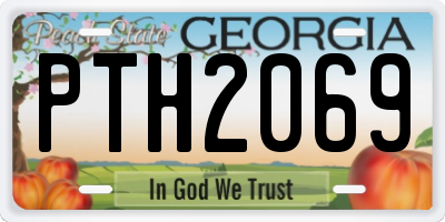 GA license plate PTH2069
