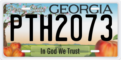 GA license plate PTH2073