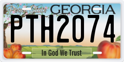 GA license plate PTH2074