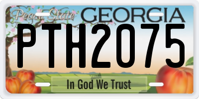 GA license plate PTH2075