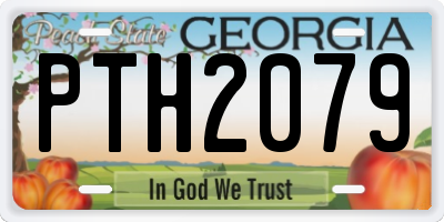 GA license plate PTH2079