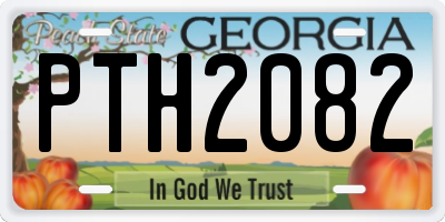 GA license plate PTH2082