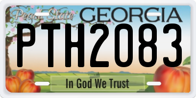 GA license plate PTH2083