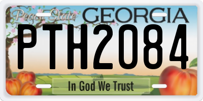 GA license plate PTH2084