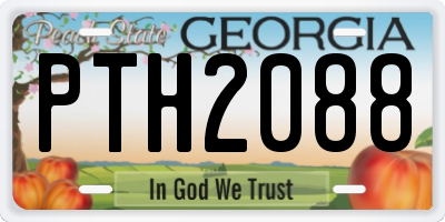 GA license plate PTH2088