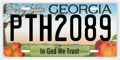 GA license plate PTH2089