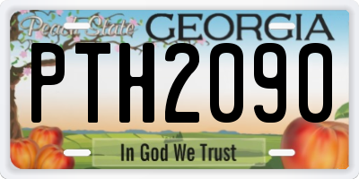 GA license plate PTH2090