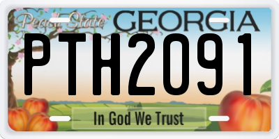 GA license plate PTH2091