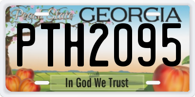 GA license plate PTH2095