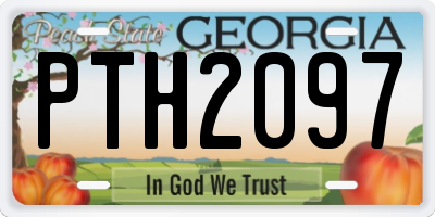 GA license plate PTH2097