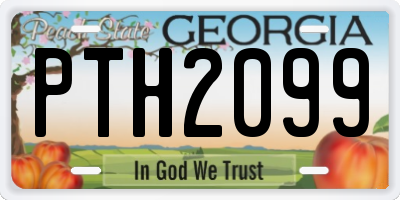 GA license plate PTH2099