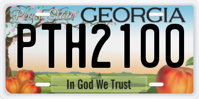 GA license plate PTH2100
