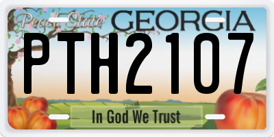 GA license plate PTH2107