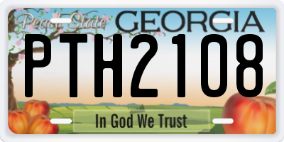 GA license plate PTH2108