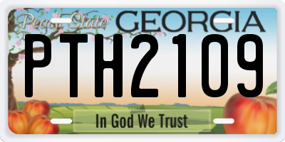 GA license plate PTH2109