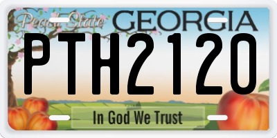 GA license plate PTH2120