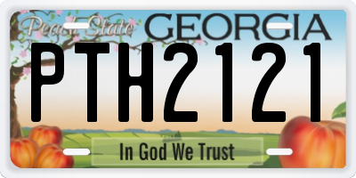 GA license plate PTH2121