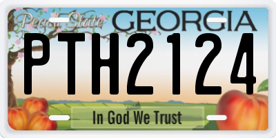 GA license plate PTH2124