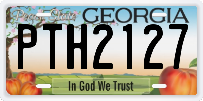 GA license plate PTH2127