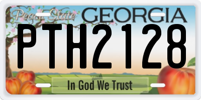GA license plate PTH2128