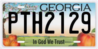 GA license plate PTH2129