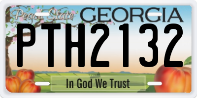 GA license plate PTH2132
