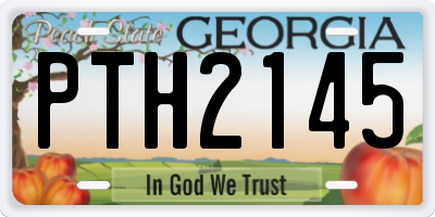GA license plate PTH2145